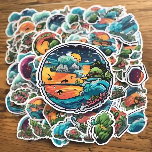 Printed DOUBLE SIDED STICKERS -